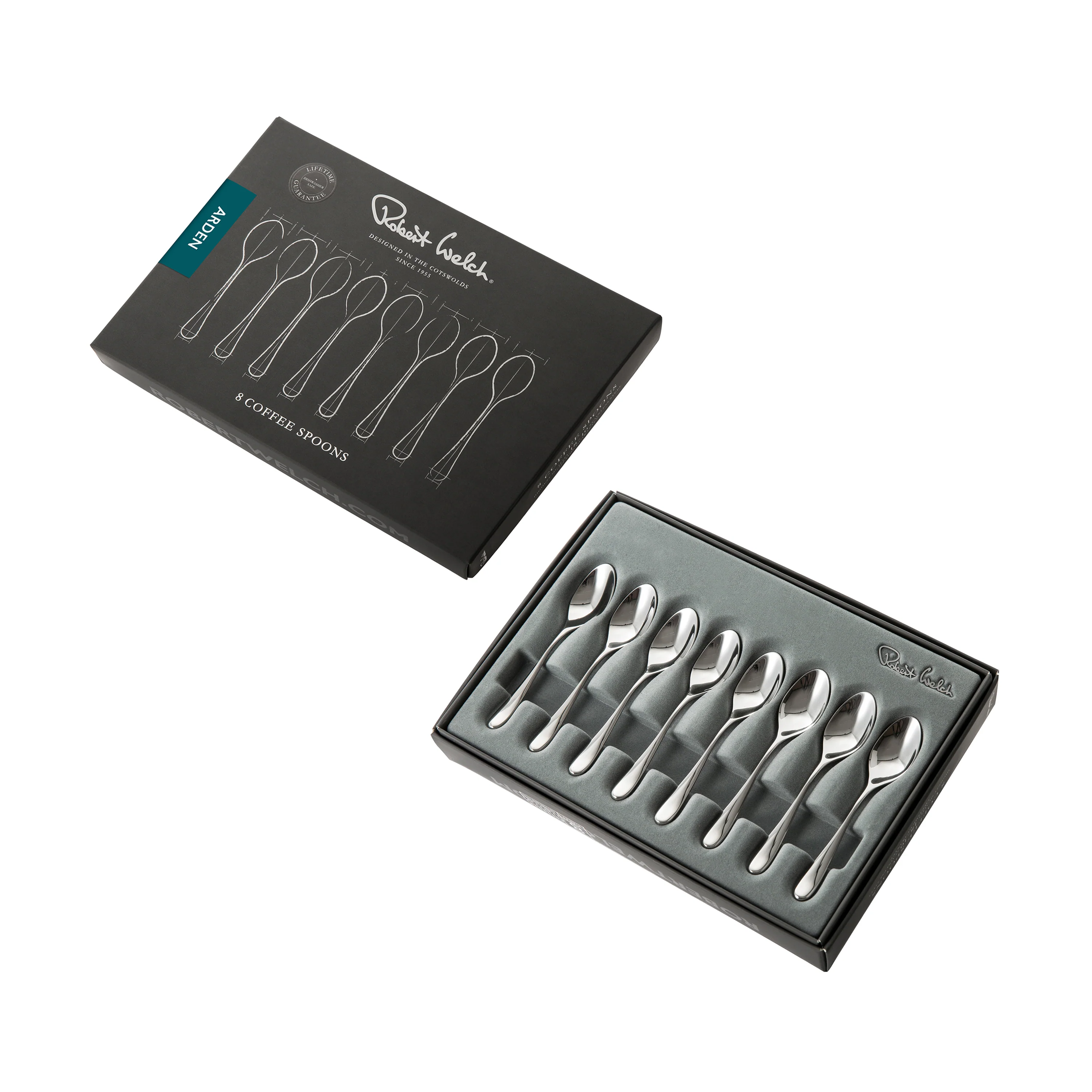 Arden Bright Coffee / Espresso Spoon, Set of 8 - Image 3