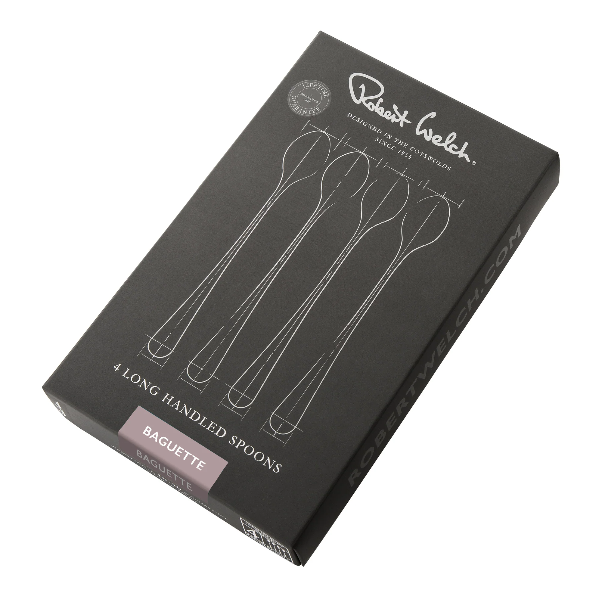 Baguette Bright Long Handled Spoon, Set of 4 - Image 3