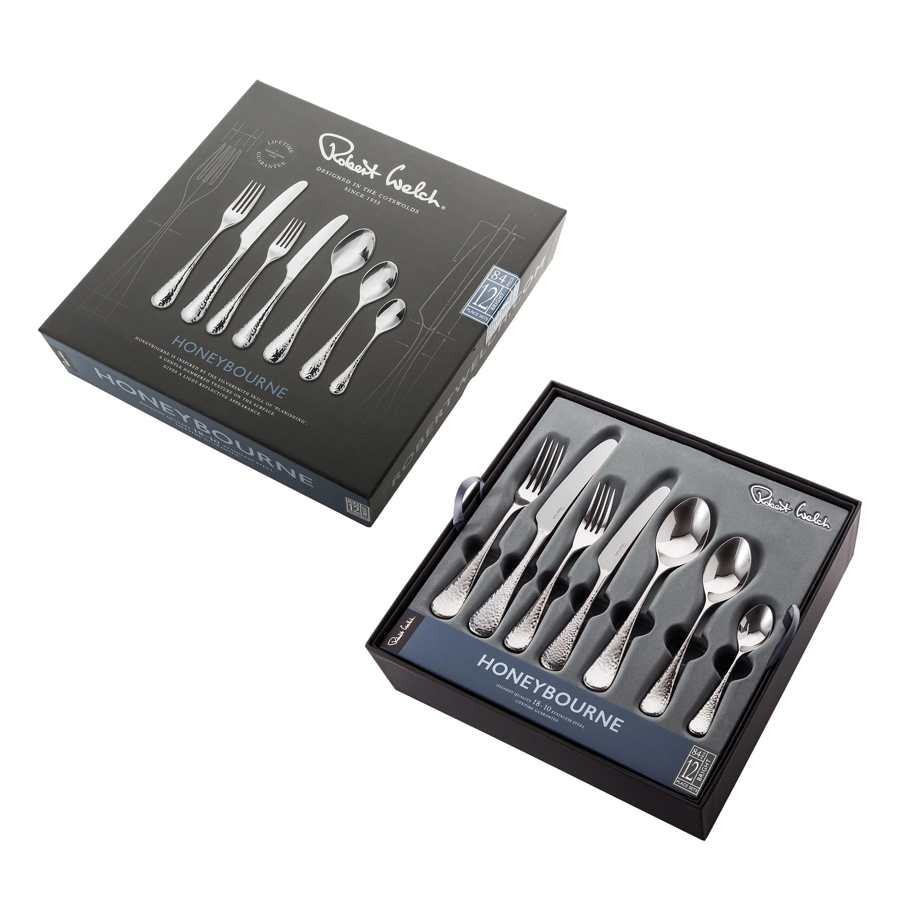 Honeybourne Bright Cutlery Set, 84 Piece for 12 People - Image 3