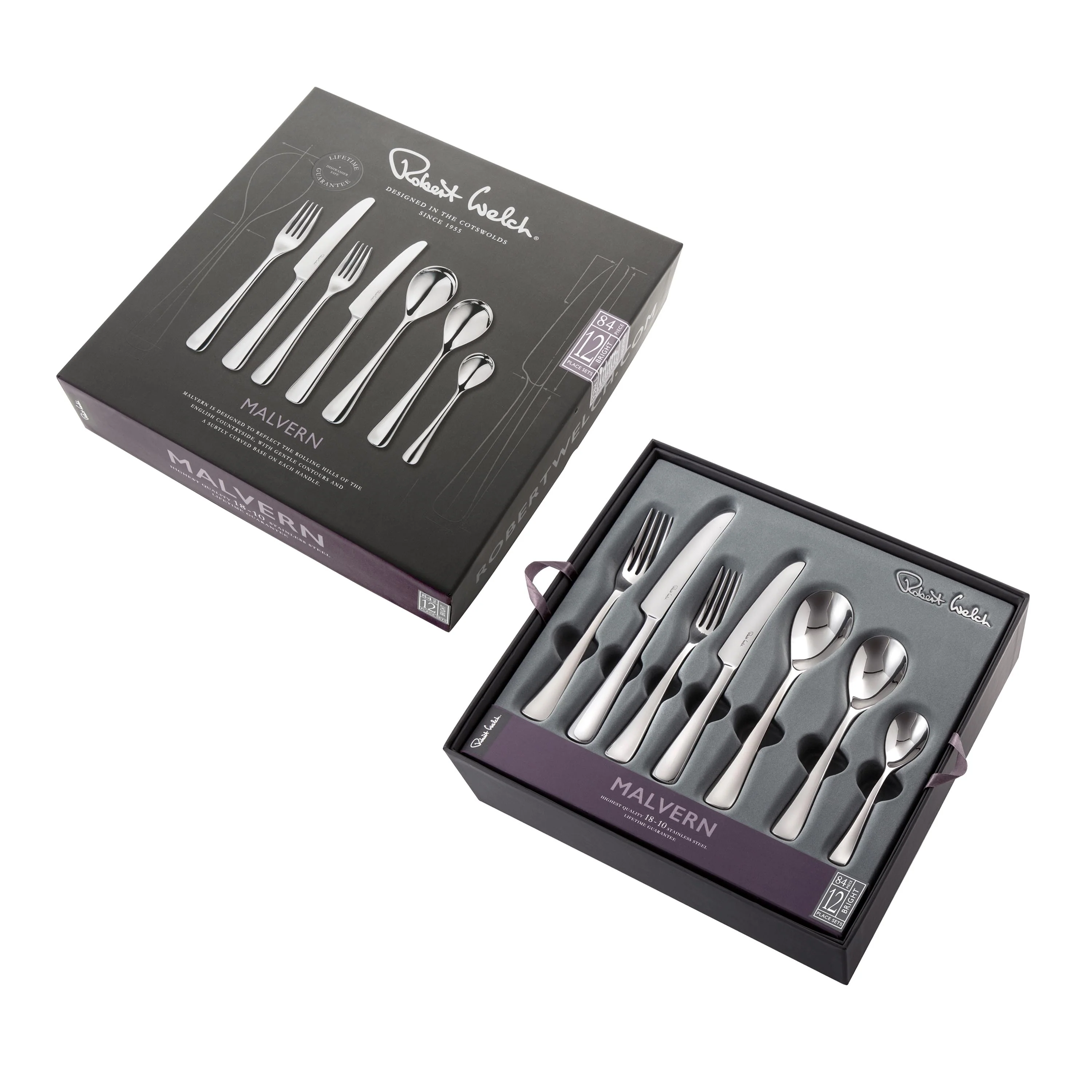 Malvern Bright Cutlery Set, 84 Piece for 12 People - Image 3
