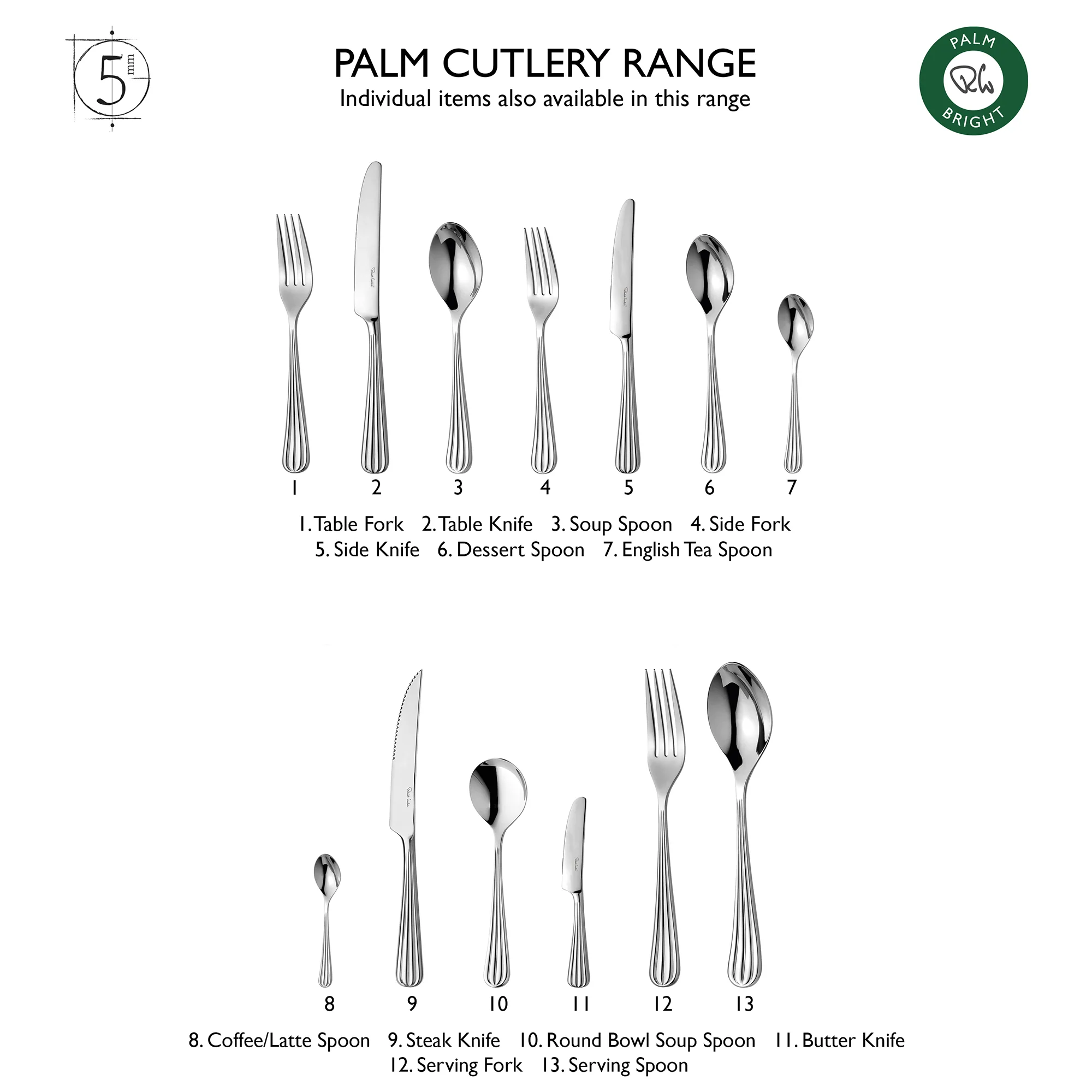 Palm Bright English Teaspoon - Image 5