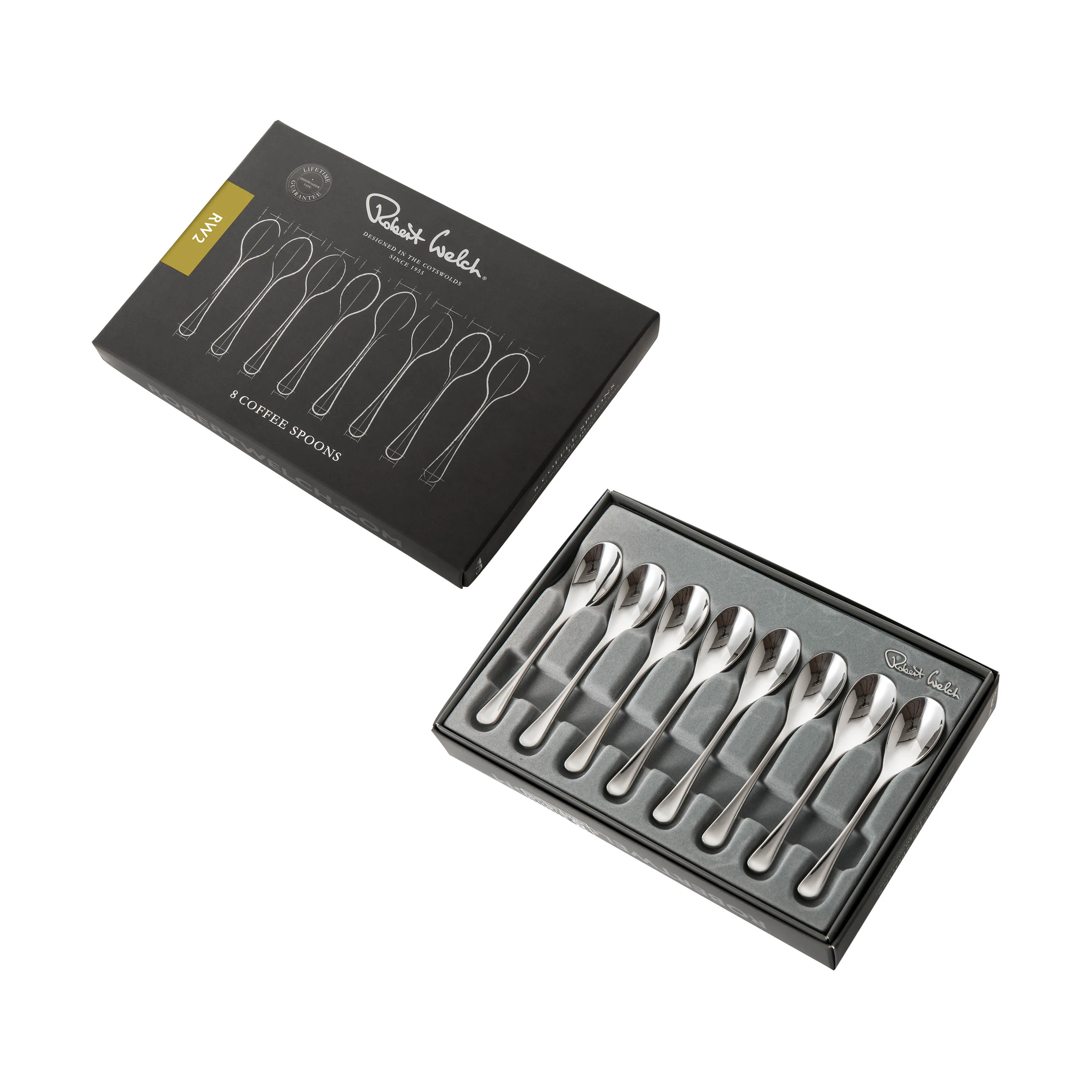 RW2 Bright Coffee / Espresso Spoon, Set of 8 - Image 3