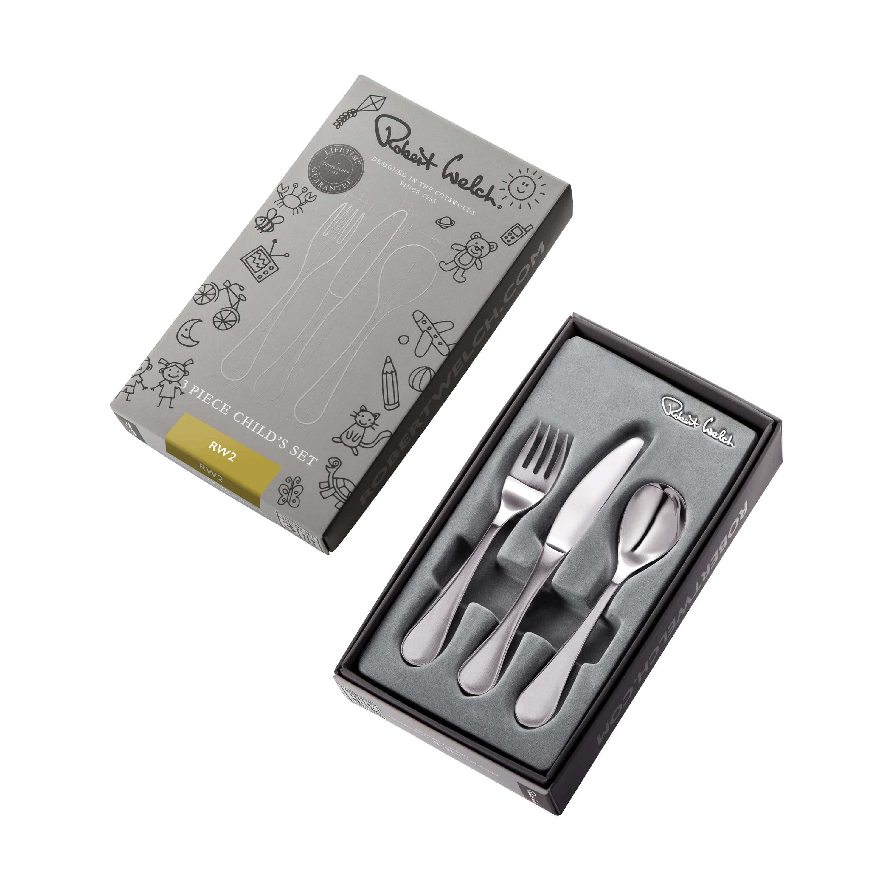 RW2 Satin Children's Cutlery Set, 3 Piece - Image 3